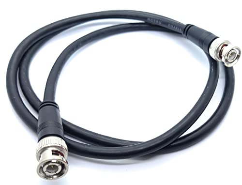 DRUT 1m BNC to BNC Cable Lead, Coaxial RG59/RG59U 75ohm for CCTV Video Camera Male to Male Plugs 3.3ft - Image 2