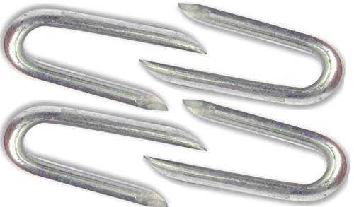 Nartel® Galvanised Netting Staple U Nail, 100 g, (Approx 110pcs) 20mm