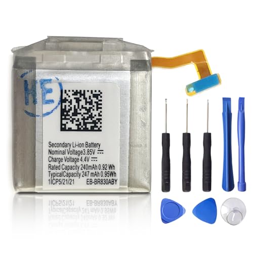 XITAIAN 3,85V 0,92Wh 240mAh EB BR830ABY Batería de Repuesto para Samsung Galaxy Watch Active 2 40mm SM R830 SM R835 Smartwatch con Herramientas de reparación