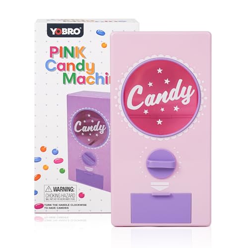 YOBRO Dispensador de caramelos rosa, máquina de alimentos secos, dispensador de chicles y nueces, dispensador de aperitivos para granos de café, divertida máquina expendedora para el hogar u oficina, YOBRO Dispensador de caramelos rosa, máquina de alimentos secos, dispensador de chicles y nueces, dispensador de aperitivos para granos de café, divertida máquina expendedora para el hogar u oficina,
