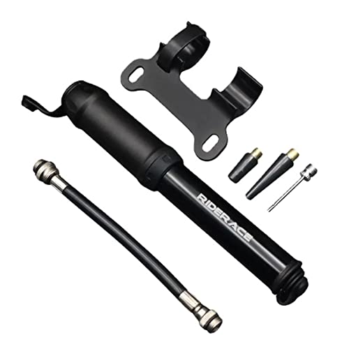 Portable Pump, Aluminium Alloy Ball Pump Inflator with 3 Air Nozzles for Outdoor, Compact Tire Inflator for Convenient Maintenance (Black