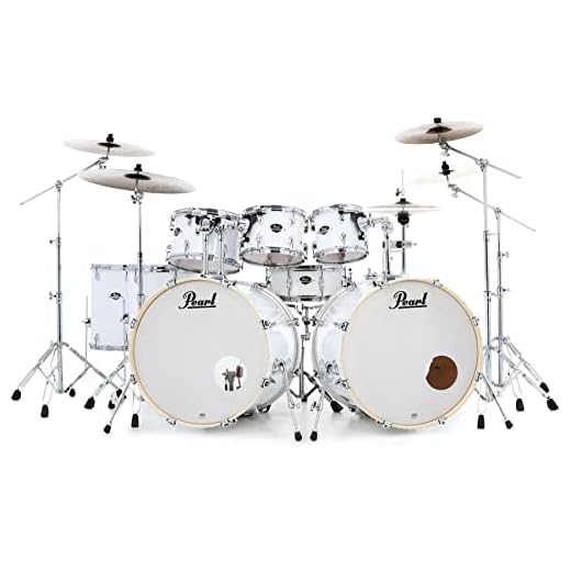 Pearl Export EXX 8-piece Double Bass Drum Set with Hardware - Pure White