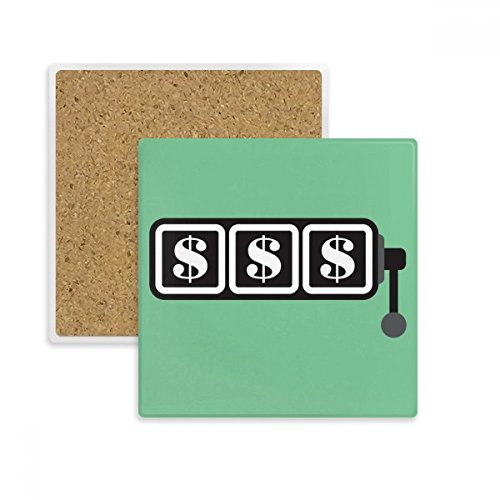 Coaster tasse absorbant pierre motif machine à sous cadeau multicolore - 2