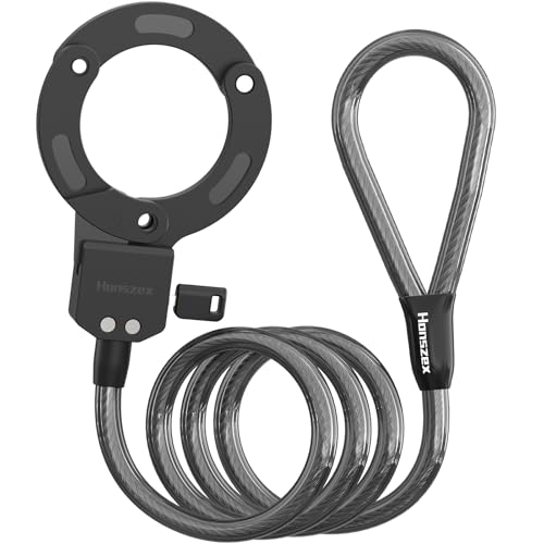 Honszex E Scooter Schloss, Escooter Schloss Diebstahl Sicher, 110 cm Kabel Schlöss für E Scooter, E Roller, Kinderroller, Fahrrad, E Scooter Zubehör