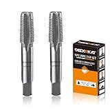 DECKRKAT 2-Piece 1/8' NPT Pipe Tap - High Carbon Steel Pipe Threading Tool, 27 Threads Per Inch Precision Internal Tap for Plumbers, Mechanics & DIY, with Protective Case.