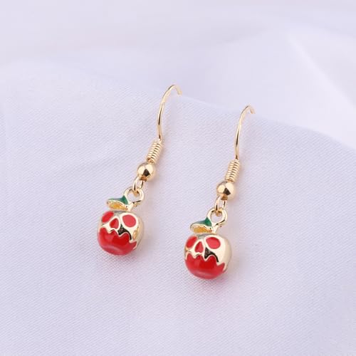 Image of UJIMS EQueen Fans Gift SnowW Poison Apple Enamel Pin Halloween Party Jewelry Poison Inspired Gift (PoisonA earrings)