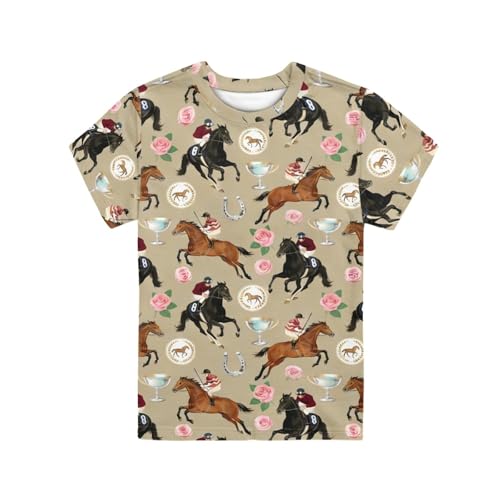 Image of Kids Graphic T-Shirt Boys Girls Novelty Tees Top Short Sleeve Shirts Summer Blouses 3-16