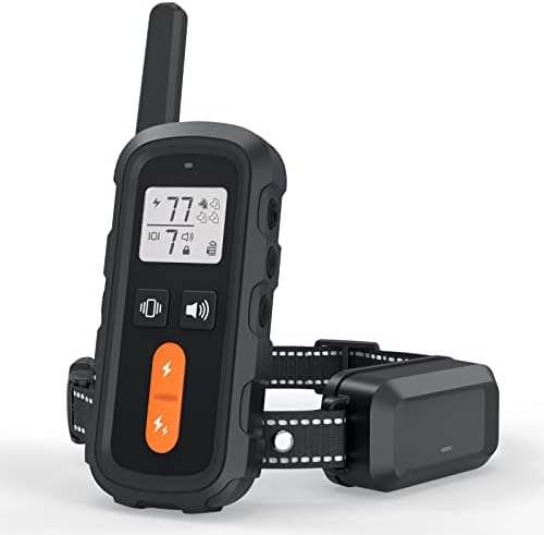 Dog Training Collar - Dog Shock Collar with Remote 1600FT, Waterproof Collar, 3 Training Modes and 4 Channels, Security Lock for All Breeds, Sizes