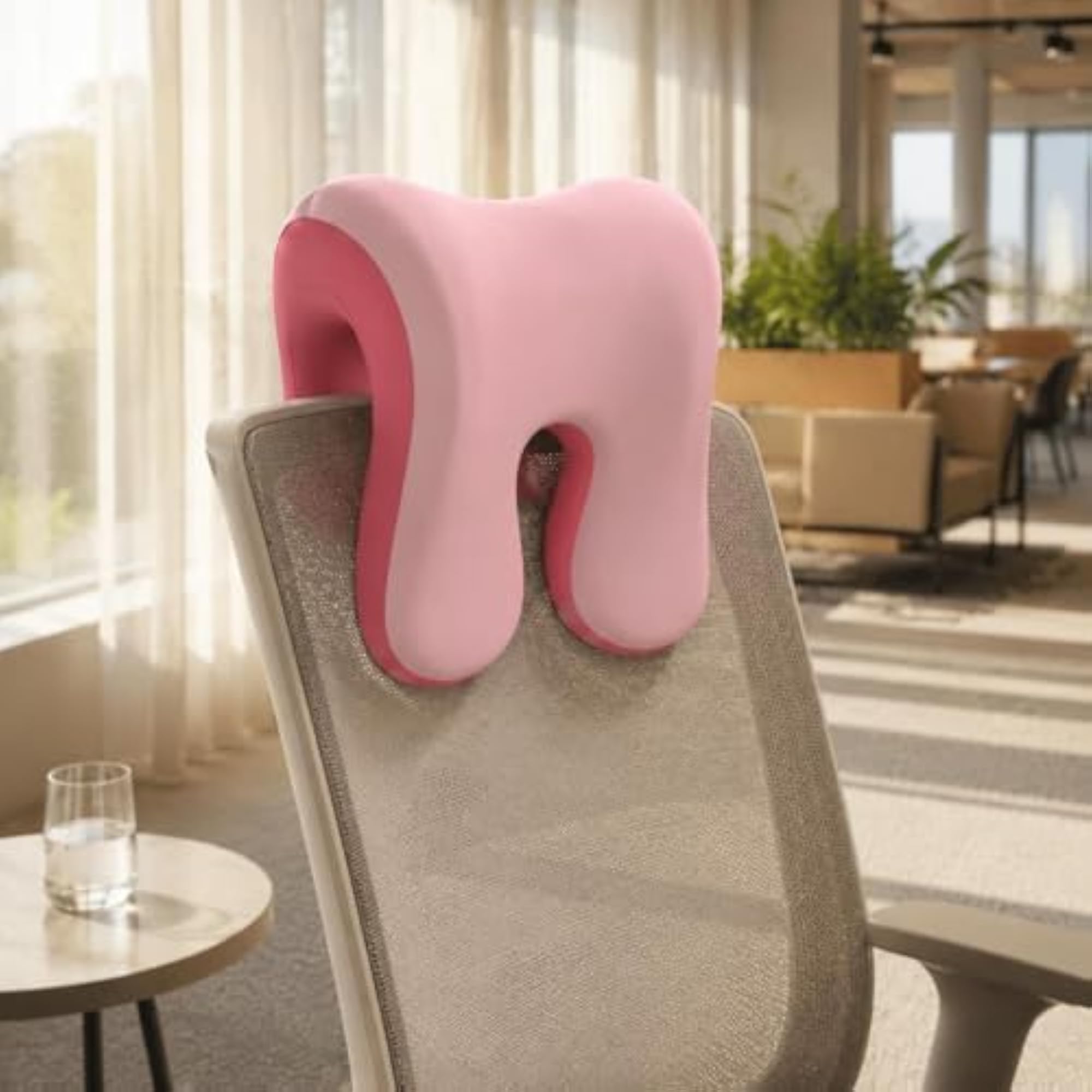 Adjustable Attachable Headrest Pillow for Office Chair, Gray