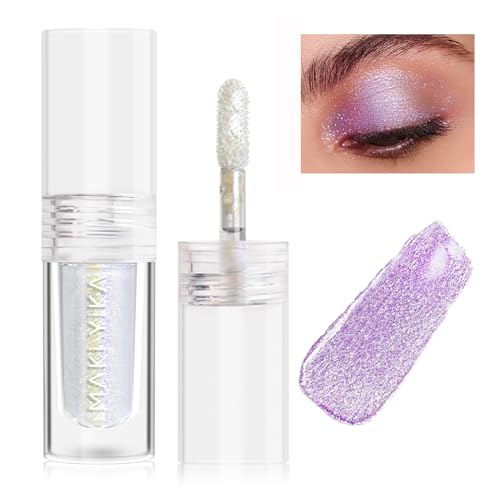 MAKI YIKA Glitter Eyeshadow Liquid Purple Silver Color Shifting Eyeshadows