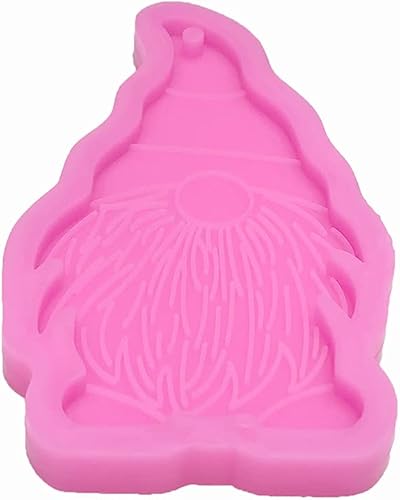 Miniatura 4 de Moldes de silicona con forma de gnomo de hombre brillante brillante para manualidades, llavero de bricolaje, molde de arcilla polimérica, colgante