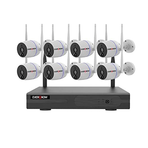 [2 Way Audio, Long Range, 10 Channel Nvr] Wireless Security Dual Mode Camera System With 1Tb Hard Drive, 8Pcs 1296P Ip Security Surveillance Cameras Home Outdoor Alexa (8Ch-A-2Mp-168) #TOP1