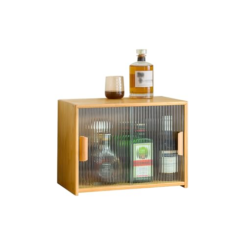Casier à vin rouge et petit buffet vitrine pour ranger vos bouteilles de salon