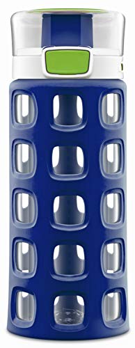Ello Dash Tritan Plastic Kids Water Bottle, 16 oz., Touchdown Blue