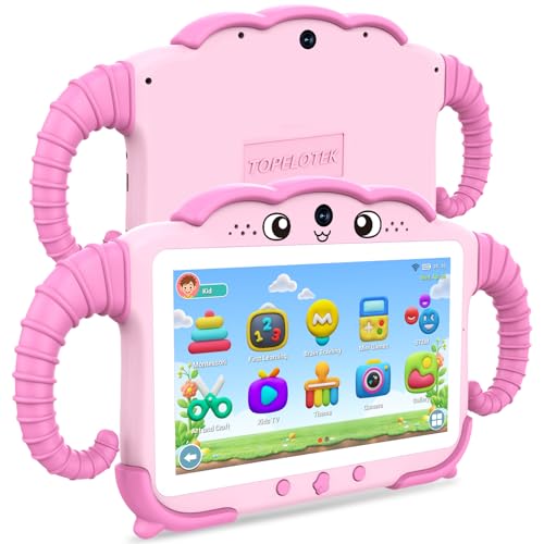 Kids Tablet 7IN Tablets for Kids 3-7, Tablet for Toddlers with Educational Games, 32GB Toddler Tablets for Children with Learning Apps, WiFi, Touch Screen, Shock Proof Case, Gift for Toddler Boy Girl