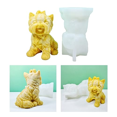 Moule silicone époxy chien assis haute précision pour DIY - 3