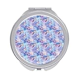 Design portable : léger et pliable, le miroir imprimé tortue aquarelle fantaisie fonctionne comme un miroir de sac à main, un petit miroir pour un sac à main, un mini miroir pour un sac à main, un mini miroir compact pour femme, un mini miroir compact, un miroir de voyage compact et un petit miroir portable - Facile à glisser dans les poches, sacs à main ou sacs à dos