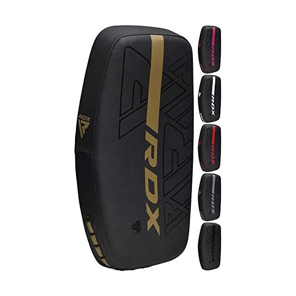 RDX-Thai-Pads-Curved-Kickboxing-Muay-Thai-with-Solid-Handle-Grip-Maya-Hide-Leather-KARA-Strike-Shield-for-Knees-Elbows-Kicks-Punches-Coaching-Training-Boxing-MMA-Martial-Arts-Taekwondo-Combat-Sports RDX Thai Pads Curved Kickboxing Muay Thai with Solid Handle Grip, Maya Hide Leather KARA Strike Shield for Knees Elbows Kicks Punches, Coaching Training Boxing MMA Martial Arts Taekwondo Combat Sports