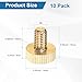 M METERXITY 10-Pack Knurled Thumb Screws, M6x10mm Solid Brass Flat Head Fully Threaded Knobs Bolts Fasteners W Grip for Electronic/Equipment/Industry/Home, Thumbscrew Threaded Knurled Tip