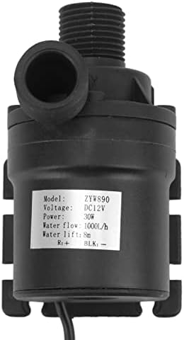 Miniatura 6 de DC12V Mini sin escobillas, bomba de circulación de agua de 12 voltios 30 W 26.2 ft de altura sumergible para estanque acuario peces fuente solar