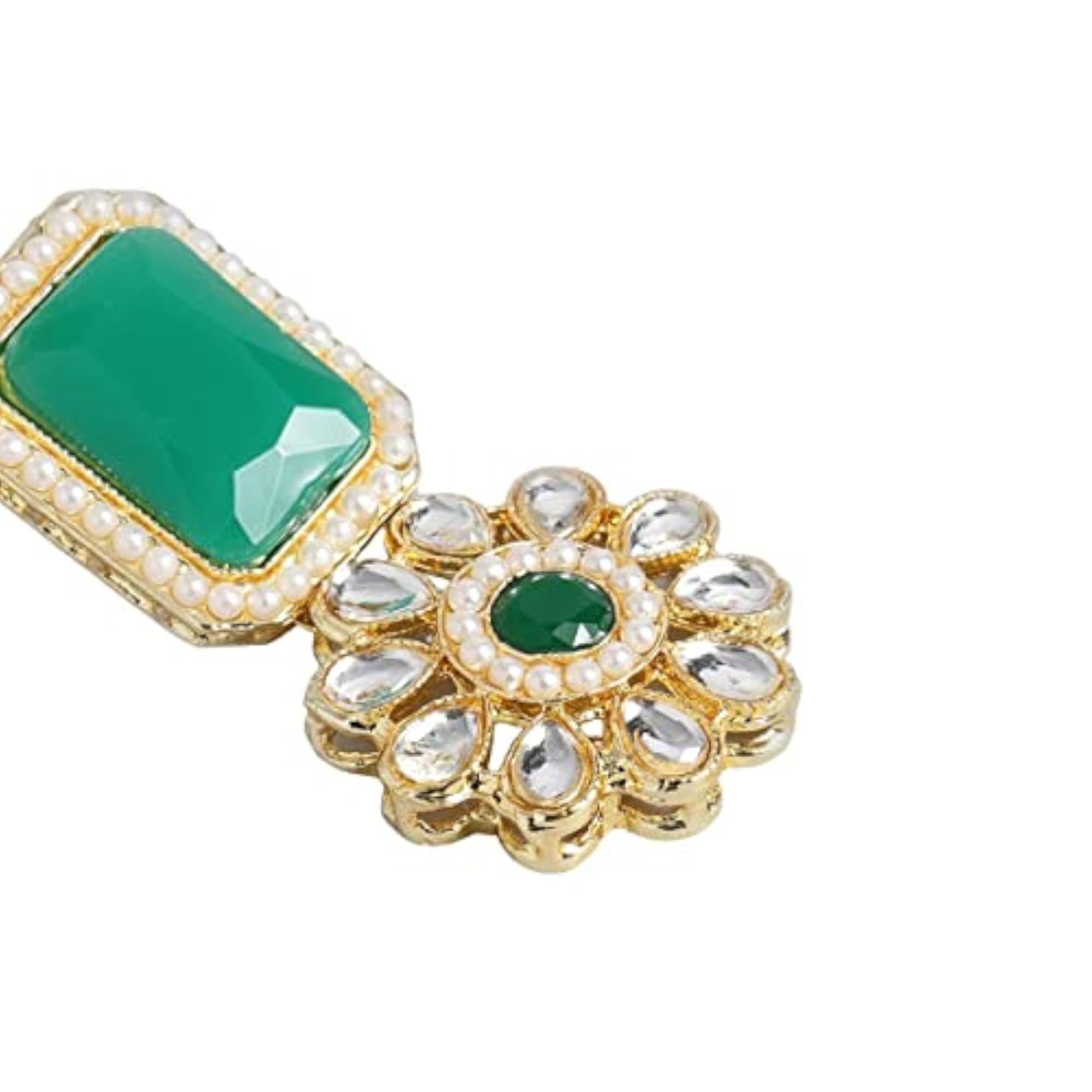 Elegant Kundan Jewellery Set with Pearls for Women