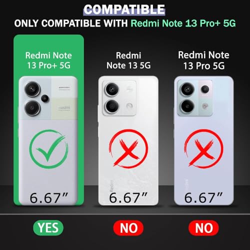 Image of COVERBLACK Flexible Rubber Case Back Cover for Compatible Model with Mi Redmi Note 13 Pro Plus 5G - Transparent
