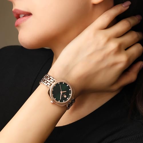 Image of Carlton London Women Celeste Analog Watch, Square Dial, Stainless Steel Strap, Quartz Movement, 30M Water Resistant, Casual Wear