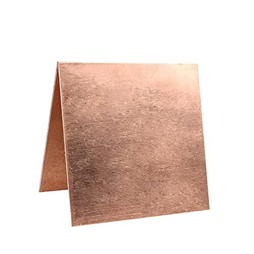 Davitu Wires & Cables - 1PCS CP006 Ultra-Thin Copper Sheet 100mm*100mm*4.0mm T2 Copper Plate Sell at a Loss Sheet Copper