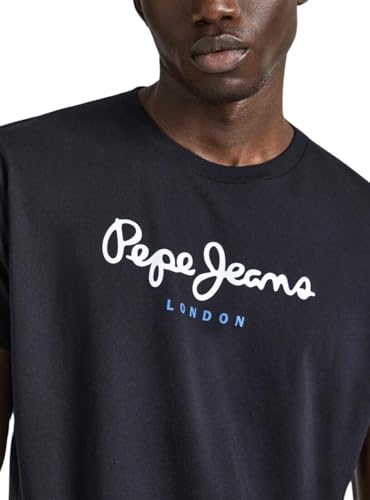 Pepe Jeans Herren Eggo N T-Shirt, Black (Black), M – Ansicht 2