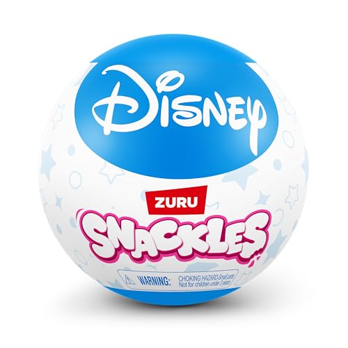 Snackles Figur Disney 13 cm großes Plüschspielzeug von ZURU, Plüschspielzeug mit Snack-Accessoire