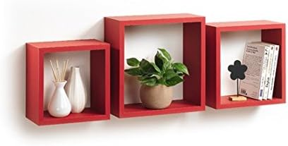Modul'Home 6RAN789BC Cube Storage Panel MDF/30 x 11.8 x 30 cm, red, 3 tailles 23cm/26,5cm/30cm