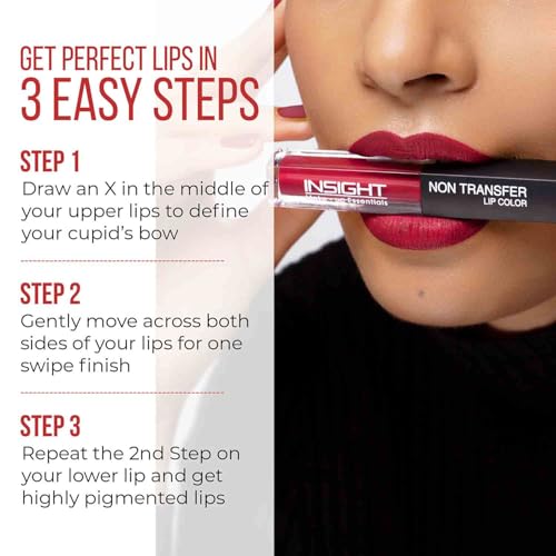 Image of INSIGHT Non Transfer Liquid Lipstick- Berries On Ice | Waterproof| Matte Finish| Transfer & Smudge Proof| Lightweight| 12 Hr Wear| Highly Pigmented 4 ml (Pack of 2)