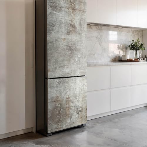 Pegatinas de nevera 60x190 cm vinilo efecto hormigón decorativo impermeable cocina 4