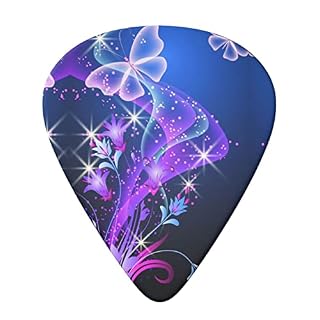 Purple Butterfly Lot de 6 médiators pour guitare acoustique, guitare électrique, basse, ukulélé – fins, moyens et épais - Les Beatles, Paul McCartney, John Lennon, RIngo Starr, George Harrison Purple Butterfly Lot de 6 médiators pour guitare acoustique, guitare électrique, basse, ukulélé - fins, moyens et épais – Image 3