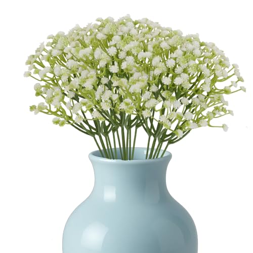 EujRcf 18 Pcs Gypsophila Artificial Flowers, White Artificial Flowers, Baby Breath Flowers Artificial, Faux Flower for Wedding Bouquet Party Table Centerpieces Home DIY Decoration