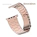 iiteeology Lightweight Stainless Steel Band Designed for Apple Watch Series 1-11, 42mm, 41mm, 40mm, 38mm, SE2&SE3, Replacement iWatch Bands for Women, Rose Gold