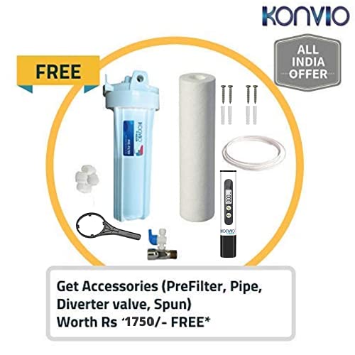 Image of Konvio Neer Copper + UV LED + UF + TDS Adjuster Water Filter and Purifier with High TDS Membrane (Orange)