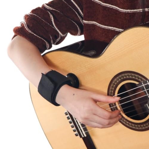 Correcteur de forme de main de guitare avec base réglable en hauteur et support de poignet ergonomique pour entraînement de posture Noir