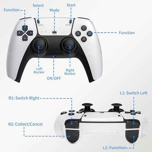 Image of TOYTONIC Ultra Hd Game Stick for TV with 20,000+ Built-in Games - Wireless Video Game Console with 2 Controllers, 64gb Card, 23 Emulators - Retro Gaming for Kids 7-14 & Family Entertainment