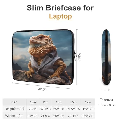 Funda para portátil de 12 pulgadas con diseño Dragón Barbudo miniatura 2