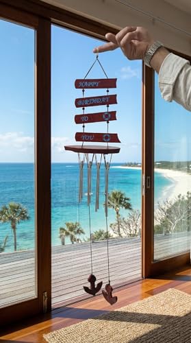 Image of numeroastro Hanging Wind Chime for Positive Energy for Home and Balcony Decor with Melody Sound (8 Pipes) (22 Inches Approx) (1 Pc)