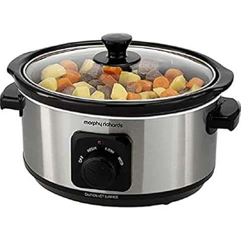 Morphy Richards 460017, 3.5 Litre Ceramic Slow Cooker, One-Pot Solution, Brushed Steel Cover