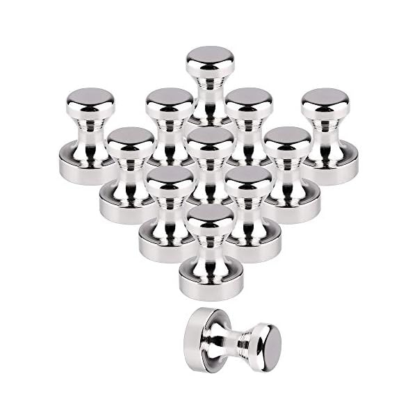 12 Neodym Magnet für Magnettafel – Pinnwand, Whiteboard, Notenständer, Kühlschrank (Nicht Glasmagnettafeln), sehr Starke…