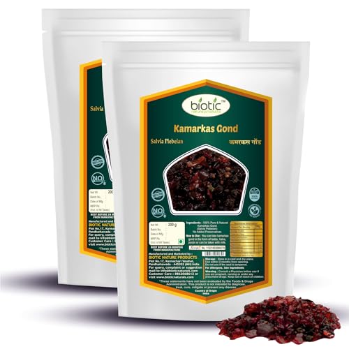 Biotic Natural Fresh Kamarkas Gondh-Palash Gondh-Kamar Kas Gondh-Kamarkash For Laddu-400Gm