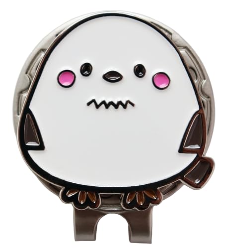 ゴルフマーカー シマエナガ ハットクリップ マグネット(磁石)着脱 かわいい鳥・動物 ボールマーカー 鉄製