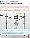 Overhead Camera Mount Desk Stand, Camera Arm Desk Mount Clamp Stand with 360°Adjustable Magic Arm, Webcam Arm Mount Stand w Ballhead Phone Mount for Desk Logitech Microphone Video Light Cell Phone