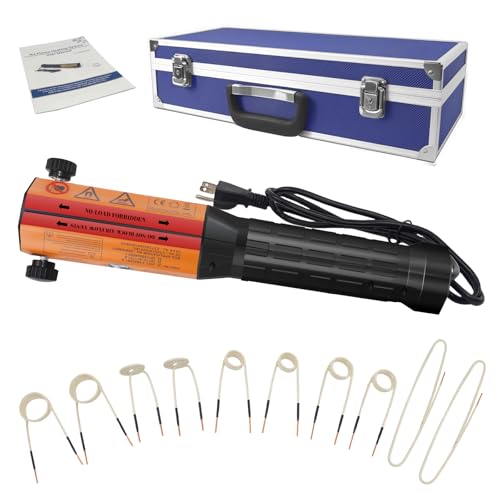 Induction Heater Bolt Removal, 1100W 110V Magnetic Induction Heater Kit for Removing Rusted Screws and Bolts, Nut Buster Tool with 10 Coils, Includes Storage Box.