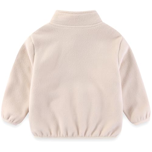 Toddler Kids Polar Fleece Jacket, Thickened Full-Zip Long Sleeve Warm Coats Outwear for Baby Boys Girls Autumn Spring Winter2