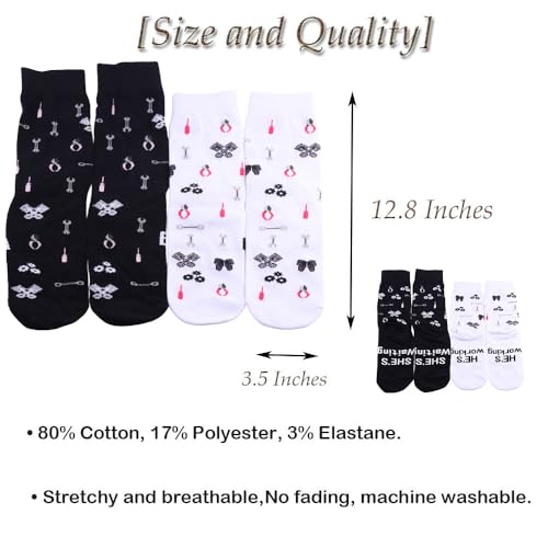 Lot de 2 paires de chaussettes He's Working She's Waiting pour époux - 4