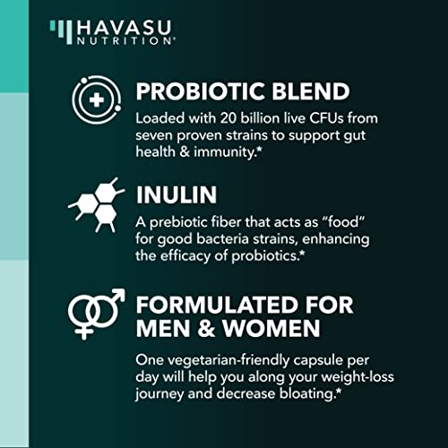 Prebiotics And Probiotics For Women And Men As Digestive Enzyme Support | Healthy Gut Flora With Patent Pending Probiotic And Prebiotic Blend | 60 Non-Gmo, Vegetarian Digestive Support Capsules #TOP2